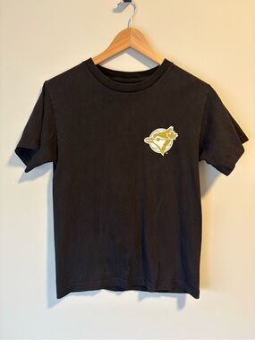 Toronto Blue Jays Black Gold Logo T-Shirt Small MLB Baseball Tee